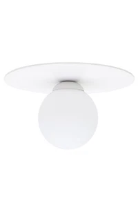 Lámpara Techo Cristal Metal Blanco Blendarm E27 Ø20 CM Redondo Deckenleuchte - Imagen 1 de 1