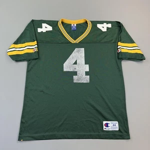 Vintage Green Bay Packers Jersey Mens Large 44 Green Champion Brett Favre #4 90s - Picture 1 of 14