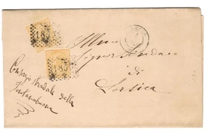 KÖNIGREICH ITALIEN - Nummerstempel 1857 RECCO auf Brief von RECCO nach LORSICA - Bild 1 von 4