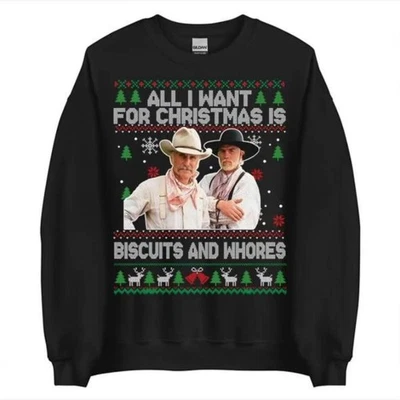 All I Want for Christmas Is Biscuits Putas Sudadera Solitaria Paloma Cita Camisa Foto 1 de 4