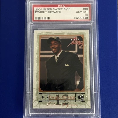 2004 Fleer Sweet Sigs Dwight Howard Rookie SSP PSA 10 LOW POP GEM /999 HOF - Image 1 of 2