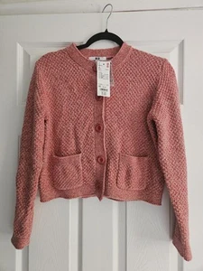 Uniqlo Knit Cardigan Jacket Coral Red Size XS BRAND NEW - Picture 1 of 4