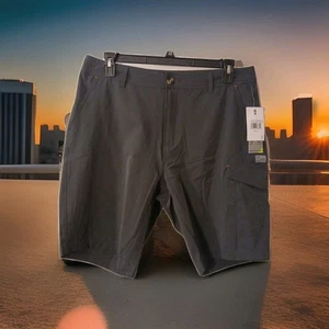 Pantaloncini uomo Free Country Taconic ripstop taglia 36 grigi nuovi con etichetta  - Foto 1 di 9