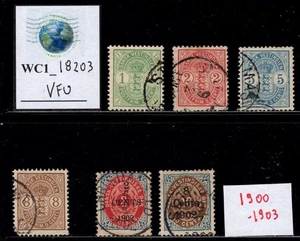 WC1_18203. DÄNISCH WESTINDIEN. Briefmarken von hohem Wert 1900-1903. Gebraucht - Bild 1 von 1