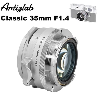 Silver Artizlab Classic 35mm F1.4 Full Frame Manual Foucs Lens for Leica M-mount - Image 1 of 4