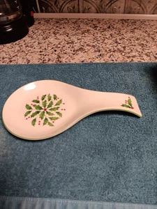 Lenox Holiday Löffelablage Stechpalme und Beeren in Box 6 x 9 - Bild 1 von 3