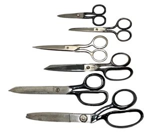 Lot/6 VTG Scissors WISS Kleencut Ft Smith Acme Board of Education 4 5 6 7 8 9” - Picture 1 of 5