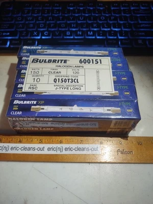 bulbrite XP Q150T3CL 600151 150W 120V J Type UV STOP CLEAR BRICK OF 10 - Image 1 of 4