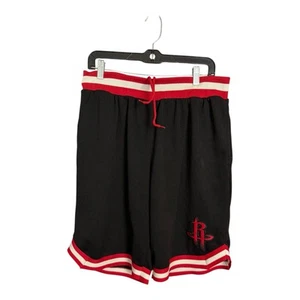 Ultra Game NBA Houston Rockets Basketball Shorts - Men's Large Black Embroidered - Picture 1 of 5