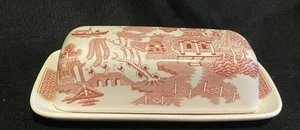 Churchill Willow Rosa England Butterdose mit Deckel b - Bild 1 von 5