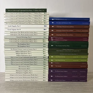 THE GREAT COURSES 52-Book Lot by The Teaching Company - Music, Religion, Lit… - Imagen 1 de 18