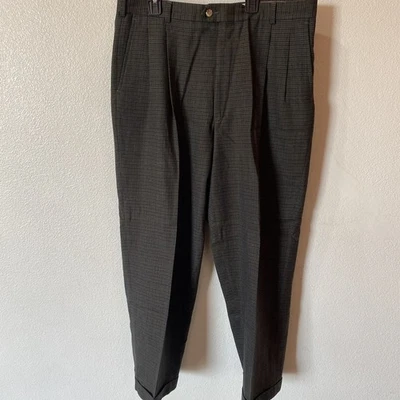 Henry Grethel Trousers Mens Houndstooth Pure Wool Pants Workwear Career - Image 1 of 4