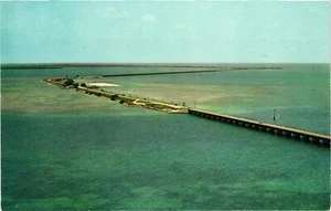Craig Key FL Postcard Aerial View Overseas Hwy US 1 Channels 2 & 5 Islamorada - Picture 1 of 2