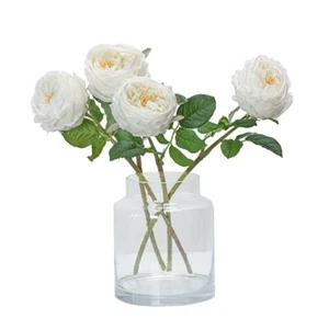 White 4pcs Fake Flowers for Decoration Home Decor Real Touch Artificial Flowe... - Picture 1 of 8