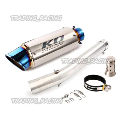 For Suzuki GSXR1000 2005 2006 Exhaust Pipe Mid Connect Tube 51mm Muffler Baffles - Image 1 of 4