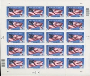2001 34 cent Honoring Veterans full Sheet of 20 Scott #3508, Mint NH - Picture 1 of 2