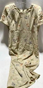 Maxi Vestido para Mujer Norton McNaughton Crema Floral Mangas Cortas Cuello Talla 8P - Imagen 1 de 3