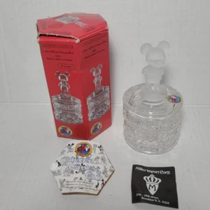 HOFBAUER Comics Club Disney LEAD CRYSTAL FROSTED GLASS Mickey Mouse Trinket Dish - Picture 1 of 12