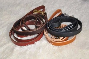 Four Foot by 1" Leather Dog Leash Lead Personalized FREE Amish Made 4' - Picture 1 of 5