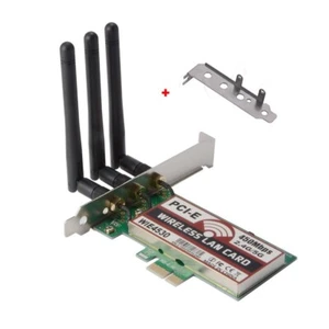 PCI-E Express 450Mbps 2.4G/5G Wireless WiFi 3 Antenna Card w/Low Profile Bracket - Picture 1 of 5