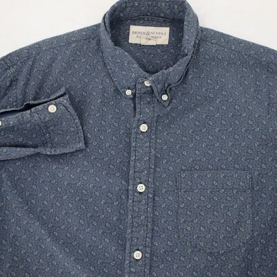 Denim Suministro Ralph Lauren Camisa Hombre Grande Paisley Manga Larga Botón Algodón Foto 1 de 4