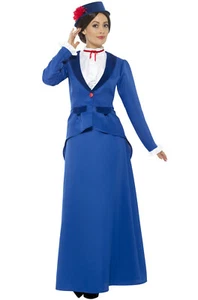 Victorian Nanny Mary Poppins Women Adult Costume - Picture 1 of 2