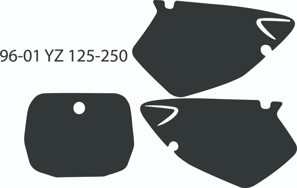 96-01 Yamaha YZ125 YZ250 Número Placa Fondo Calcomanía Adhesiva Foto 1 de 1