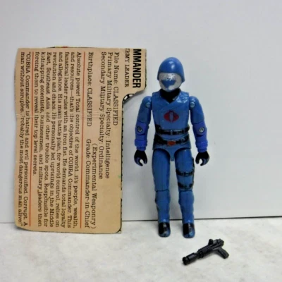 Cobra Commander G.I. Joe Hasbro Vintage 1983 4" Figure W/ Card 111723AST-D5 - Image 1 of 2