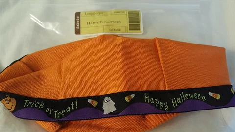 Longaberger Fabric Liner For 2004 HAPPY HALLOWEEN BASKET - Orange Cover