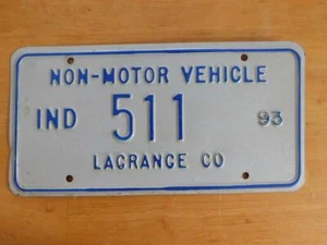 A 1993 RARE LICENSE PLATE FOR(HORSE DRAWN) NON MOTOR VEHICLE LICENSE PLATE - Picture 1 of 5