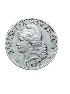 1899 Argentina 20 Centavos xf free shipping - Picture 1 of 3
