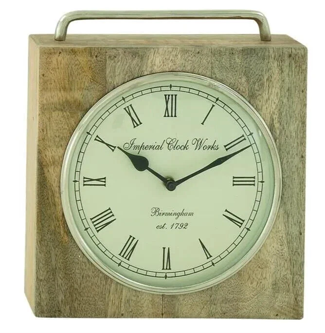 Reloj de mesa Uma Enterprises madera y metal 94430 nuevo Foto 1 de 1