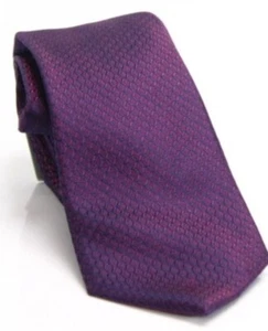 Michael Kors Mens Silk Honeycomb Neck Tie Purple Geometric New with Tags - Picture 1 of 1