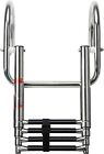 Amarine Made 4 Step Stainless Steel Telescoping Boat Dock Ladder 550lbs Capacity