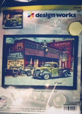 Herrajes Frontier Design Works. Kit de imágenes de punto de cruz contado RT 66" 14"x20" Foto 1 de 2