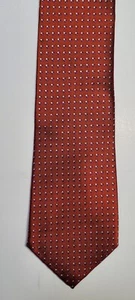 Banana Republic Mens Neck Tie Orange Printed 100% Silk - Picture 1 of 8