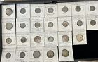 25 Mixed Vintage Transit Token Lot Subway, Ferry, Bridge, Bus, Railway Etc