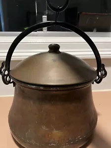 Lidded Cooper Ash Bucket Inspired By Turkish Antiques - Picture 1 of 12