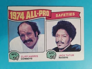 1975 Topps 1974 All Pro Safeties (Cliff Harris/Jack Tatum) - Bild 1 von 2