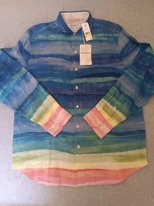 New With Tags Men's Tommy Bahama 100% Linen Long Sleeve Hawiian Shirt #041 - Picture 1 of 7