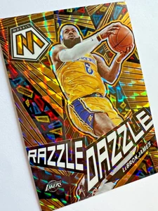2022-23 Panini Mosaic Lebron James #5 Razzle Dazzle Prizm Lakers Case Hit SSP - Picture 1 of 22