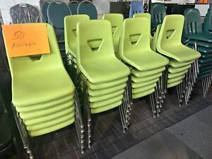 Side/Guest/Stack Chairs in Greenish/ Yellow Finish by Virco
