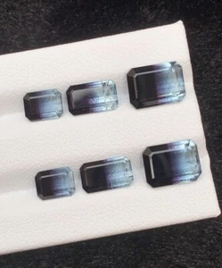 8.87 CRT Tricolour Tourmaline Pair Set Natural Earth Mined Unheated Faceted - Picture 1 of 3