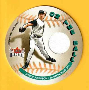 2003 Camiseta deportiva Fleer Hardball On The Ball reliquia de Randy Johnson Arizona Diamondbacks - Imagen 1 de 2