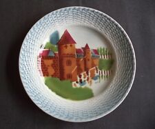 St Amand nouvelles usines ceramiques du nord piatto ceramica castello 1908-1932