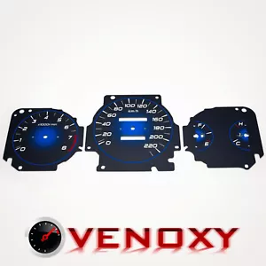 Honda Civic 1996-2000 KM/H Aftermarket Instrument Cluster Black Gauge Faces - Foto 1 di 3