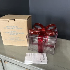 Avon So Very Sweet Gift Box 2010 New In Box 6"x4" Clear With Red Bow - Picture 1 of 7