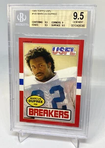1985 Topps USFL #105 Marcus Dupree XRC RC ROOKIE POP 1 SCARCE BGS 9.5 GEM MT - Picture 1 of 6