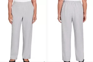 ALFRED DUNNER Traditional Fit Mini Check Gray PANTS Szs 16 18 18W 20W 22W NWT - Picture 1 of 5
