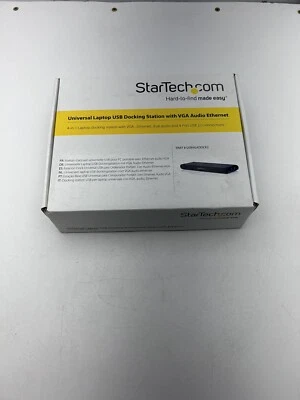 StarTech Universal Laptop USB Docking Station VGA Audio Ethernet 4x USB 2.0 Port - Image 1 of 4